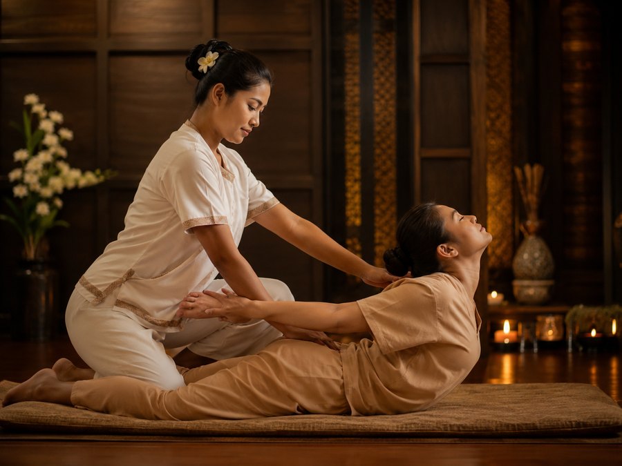 Thai masajı uygulaması